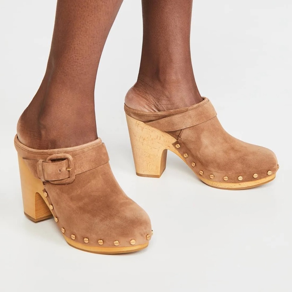 Veronica Beard Suede Clogs - Picture 4 of 9